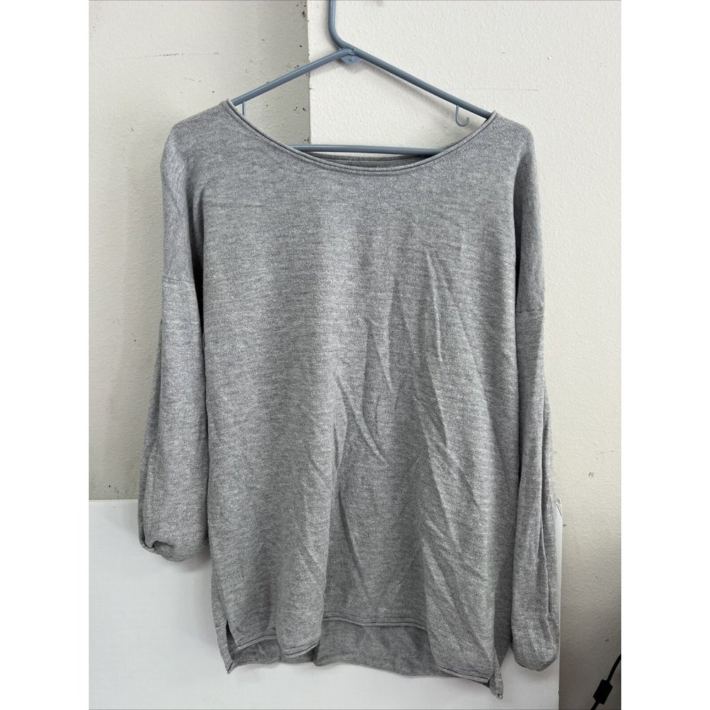 Banana Republic Womens Long Sleeve Sweater Sz Medium Gray w/rhinestones